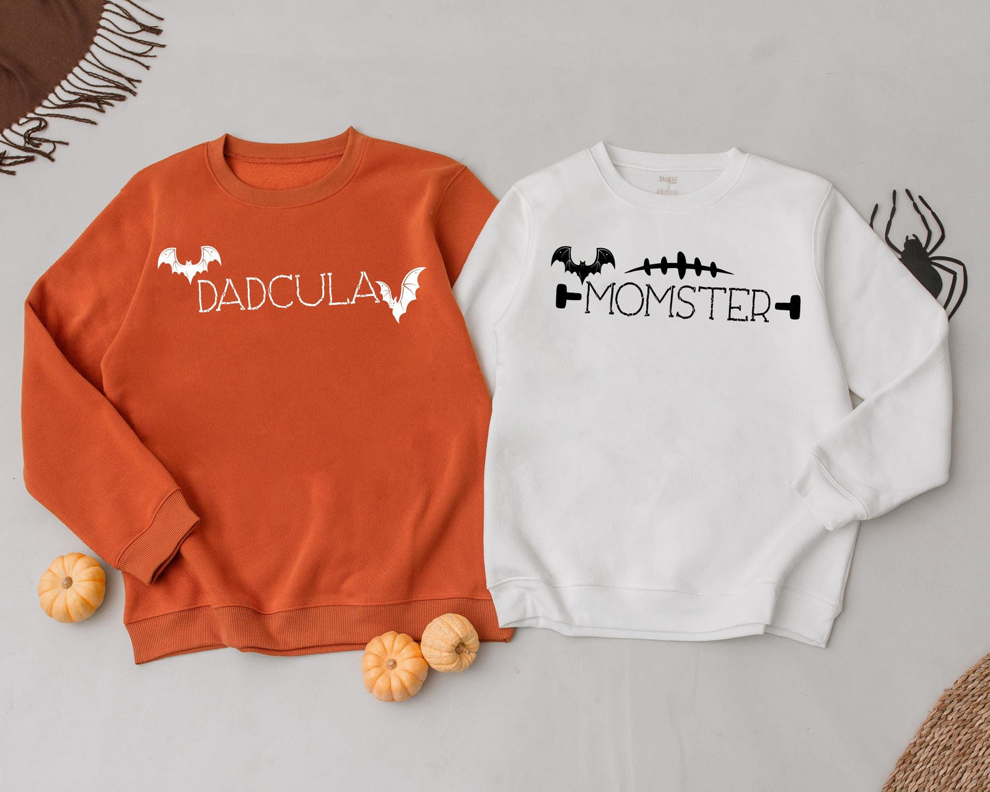 Matching Halloween Family Sweatshirts: Momster, Dadcula, Baby Boo Outfits, Spooky Cute Costume Sweatshirts, Couples Halloween Sweaters, Family Shirts