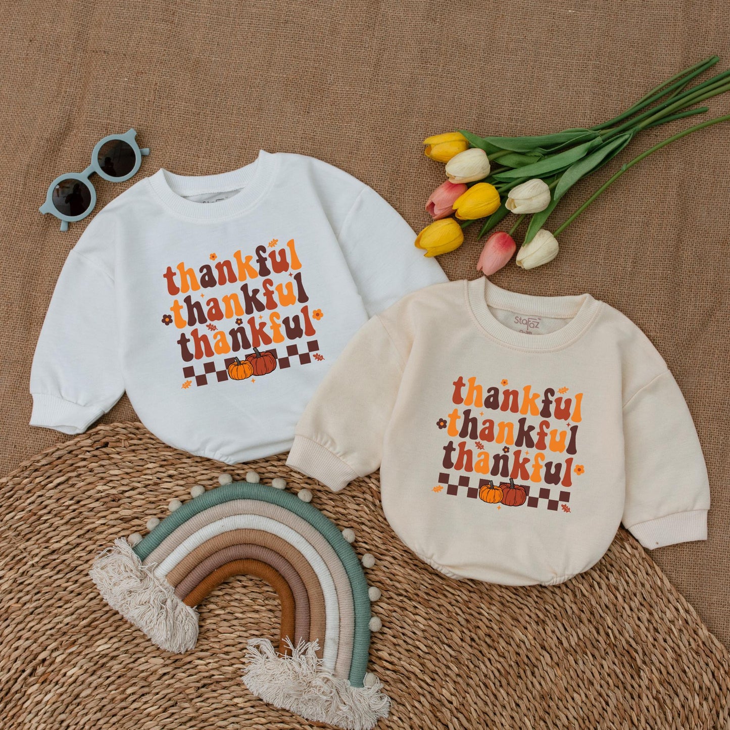 Cozy Pumpkin Romper, My 1st Thanksgiving Outfit, Fall Baby Clothes