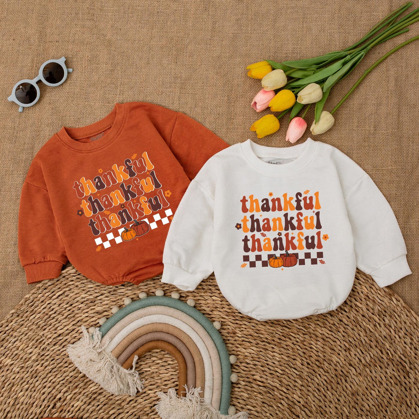 Cozy Pumpkin Romper, My 1st Thanksgiving Outfit, Fall Baby Clothes