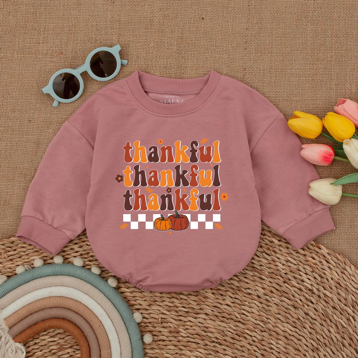 Cozy Pumpkin Romper, My 1st Thanksgiving Outfit, Fall Baby Clothes
