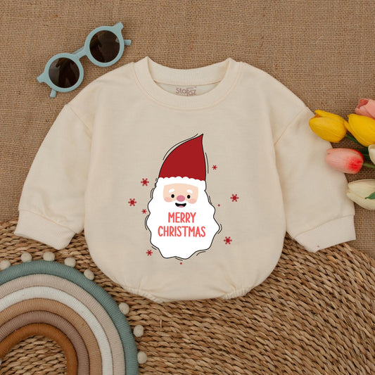 Santa Baby Romper: First Christmas Bodysuit & Winter Newborn Outfit
