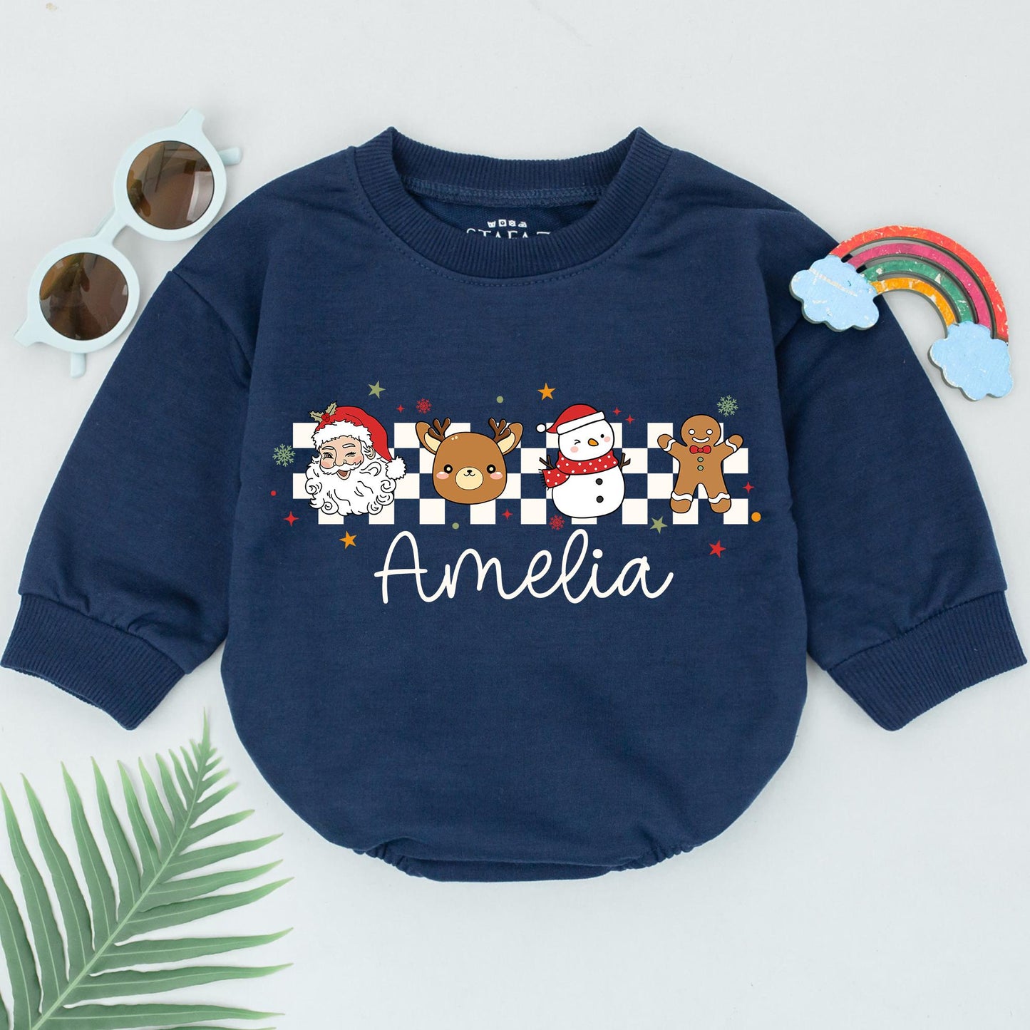 Custom Christmas Baby Romper: Personalized Gift for Newborns