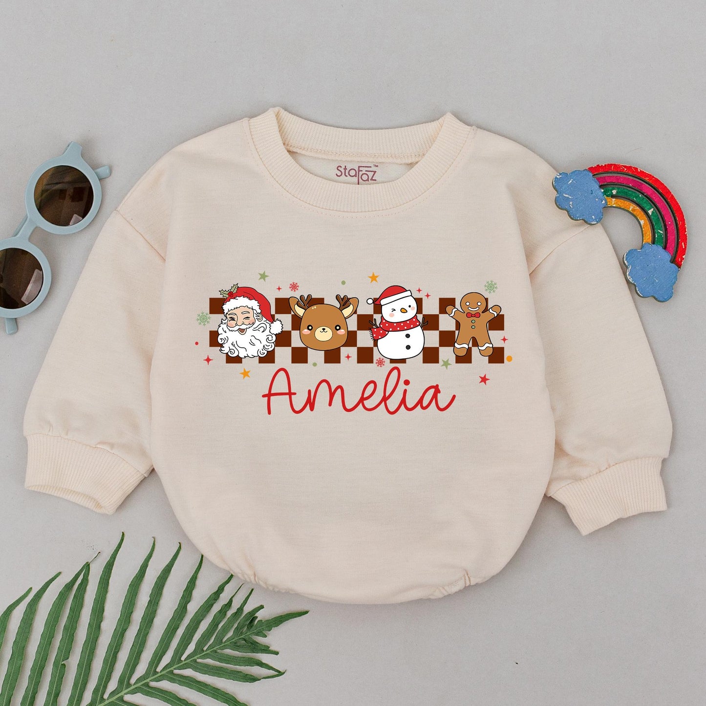 Custom Christmas Baby Romper: Personalized Gift for Newborns