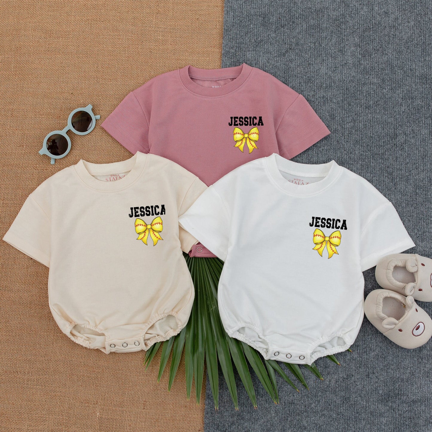 Retro Softball Bubble Romper for Game Day - Baby Shower Gift