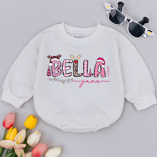 Baby's 1st Christmas Personalized Romper - Cute Holiday Outfit Gift