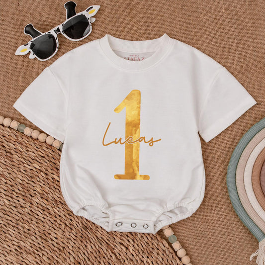 Custom 1st Birthday Outfit, Personalized Baby Romper, Unique Gift