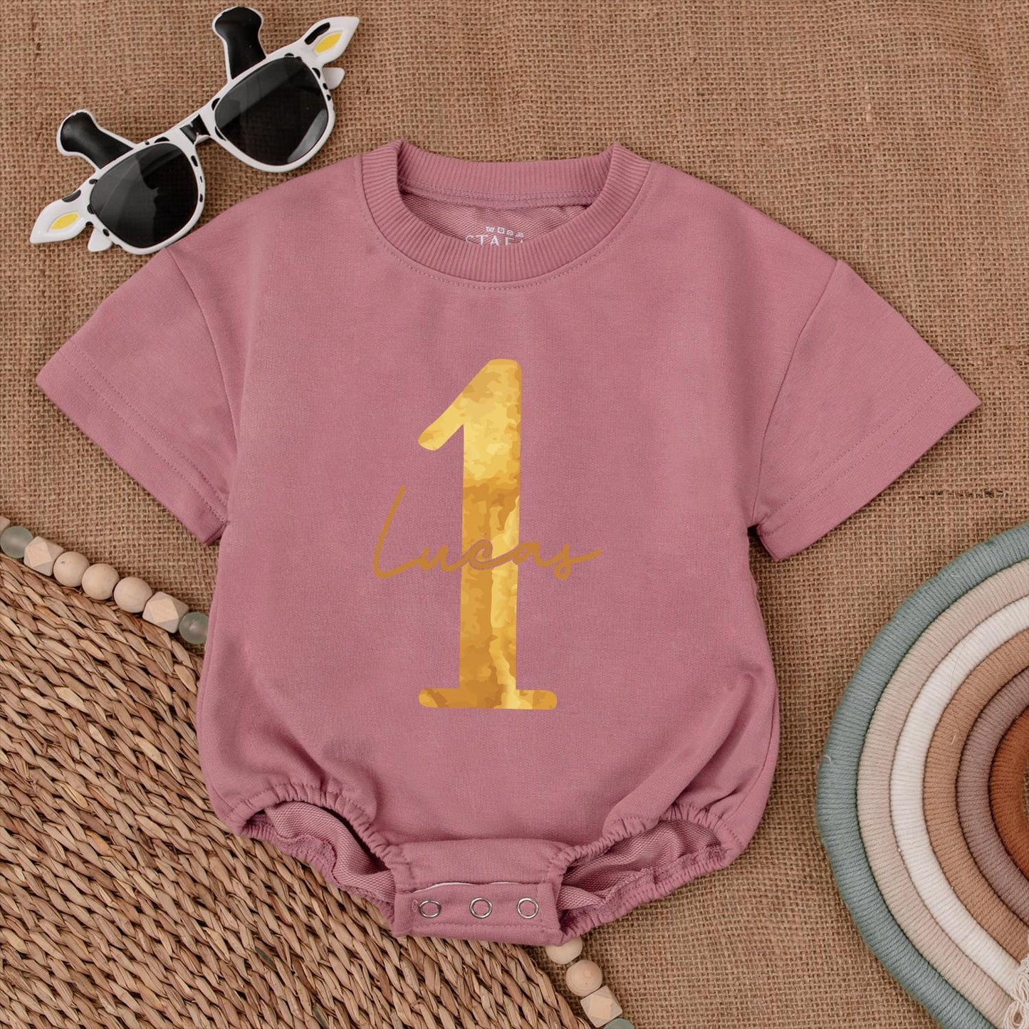 Custom 1st Birthday Outfit, Personalized Baby Romper, Unique Gift