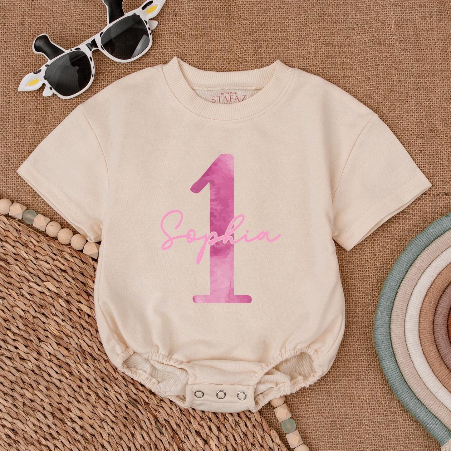 Custom 1st Birthday Outfit, Personalized Baby Romper, Unique Gift