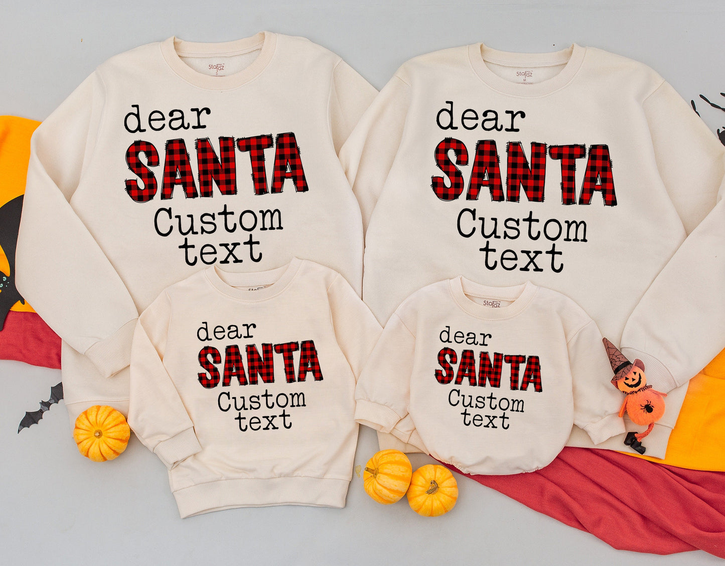 Matching Family Christmas Outfits: Custom Retro Sweaters for All