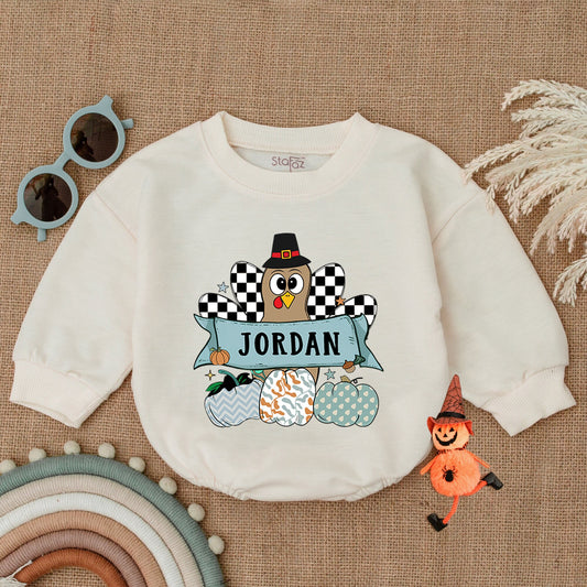 Fall Pumpkin Baby Romper: Custom Thanksgiving Outfit & Gift