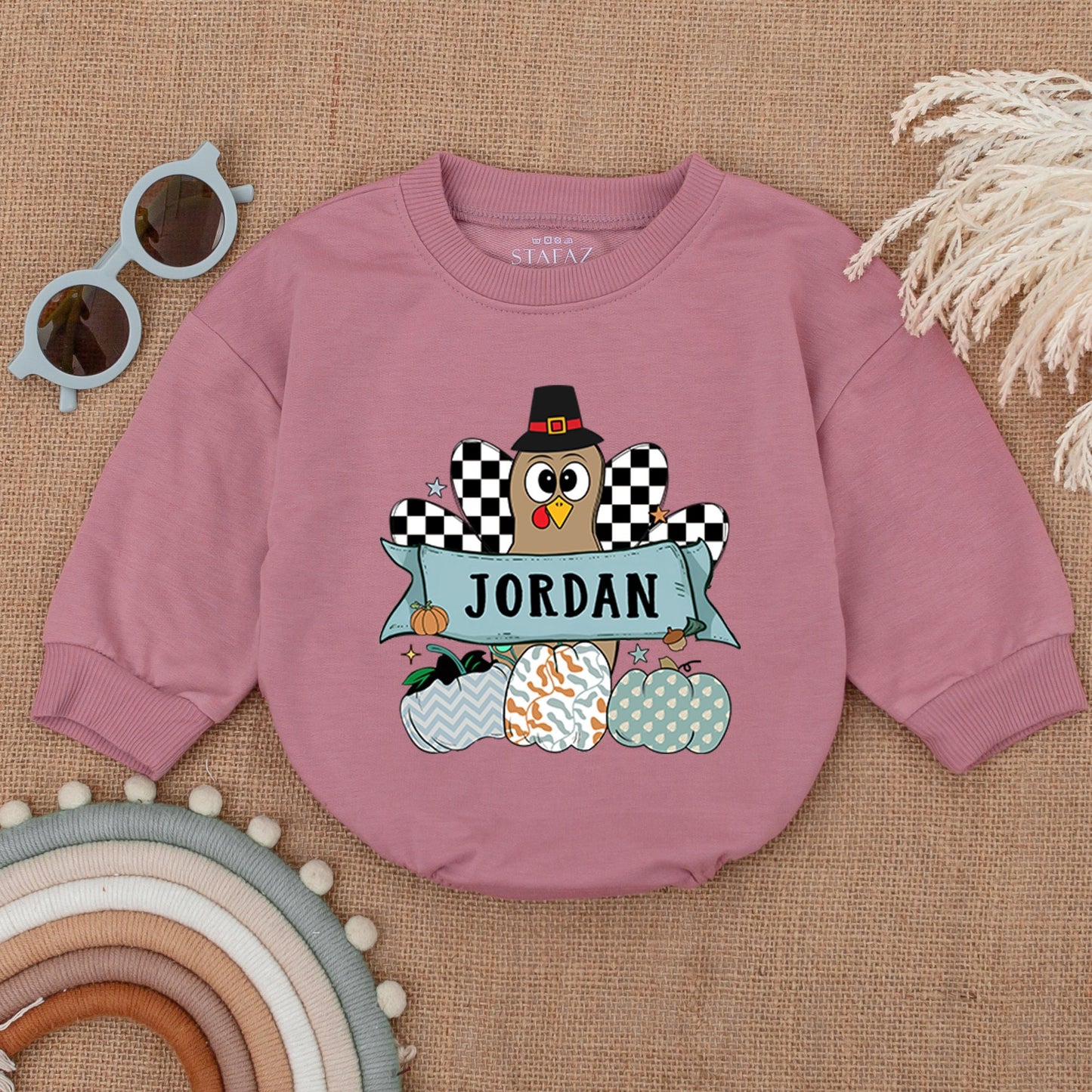 Fall Pumpkin Baby Romper: Custom Thanksgiving Outfit & Gift