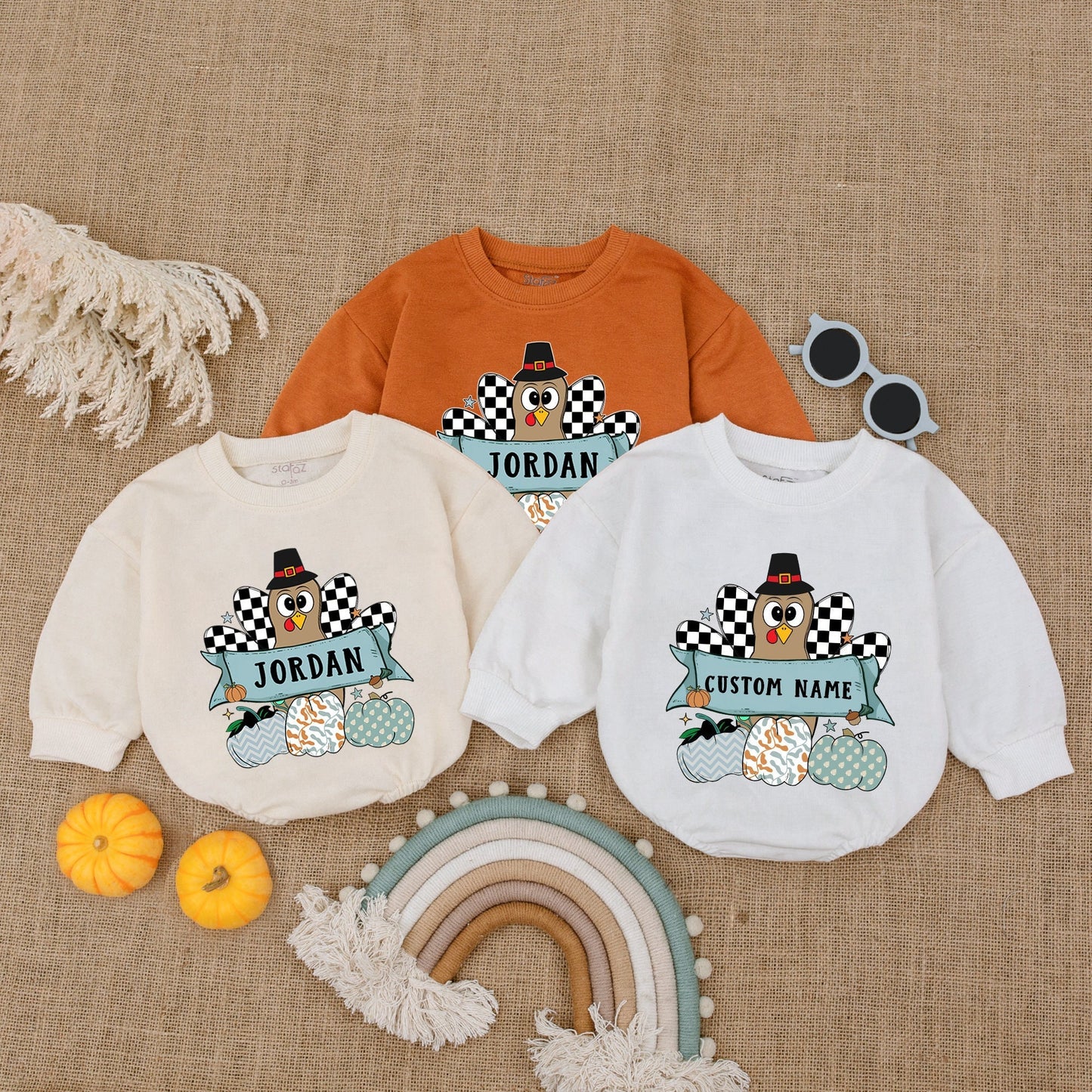 Fall Pumpkin Baby Romper: Custom Thanksgiving Outfit & Gift