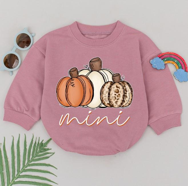 Personalized Name Pumpkin Sweatshirt Mama Mini Matching Fall Gift Retro Pumpkin Season