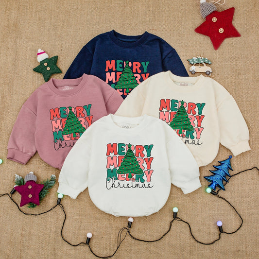 Festive Baby Romper: Cozy Christmas Outfit for First Holidays