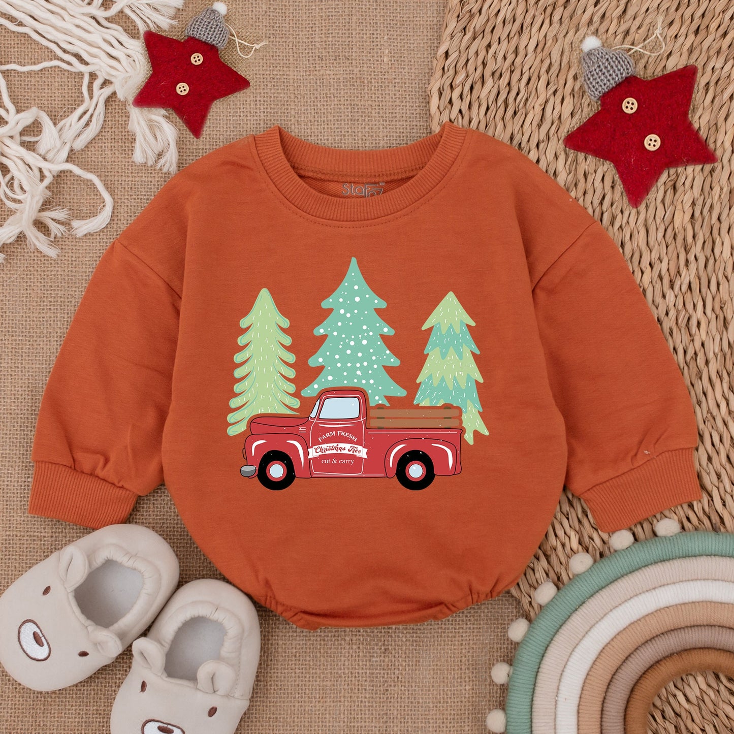 My First Christmas Baby Romper: Custom, Festive Holiday Bodysuit
