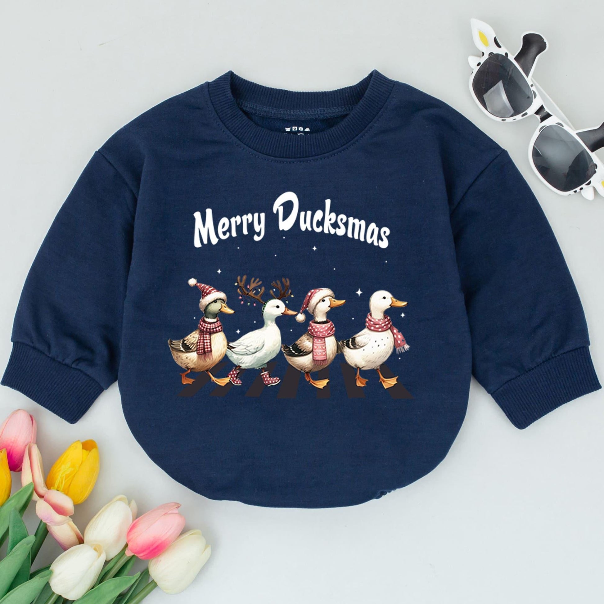 Christmas Duck Bubble Romper – Baby's First Holiday Outfit Gift