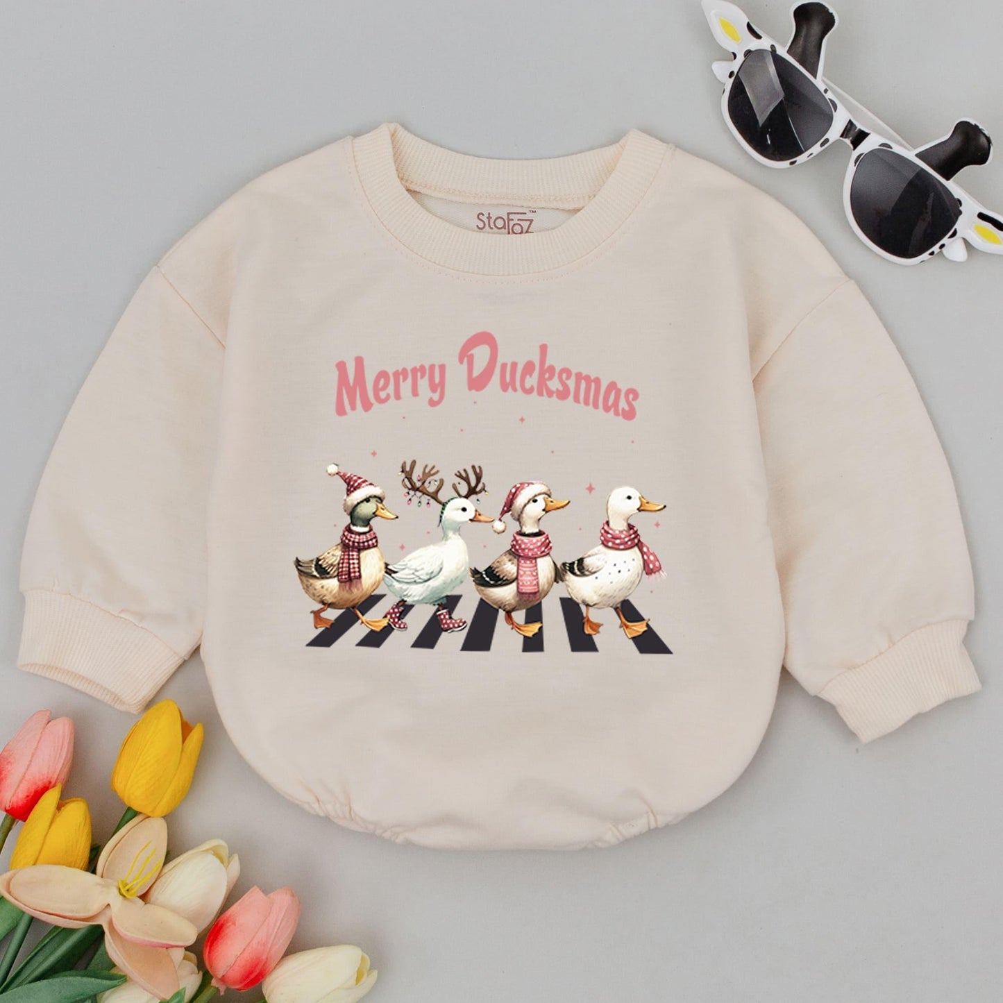Christmas Duck Bubble Romper – Baby's First Holiday Outfit Gift