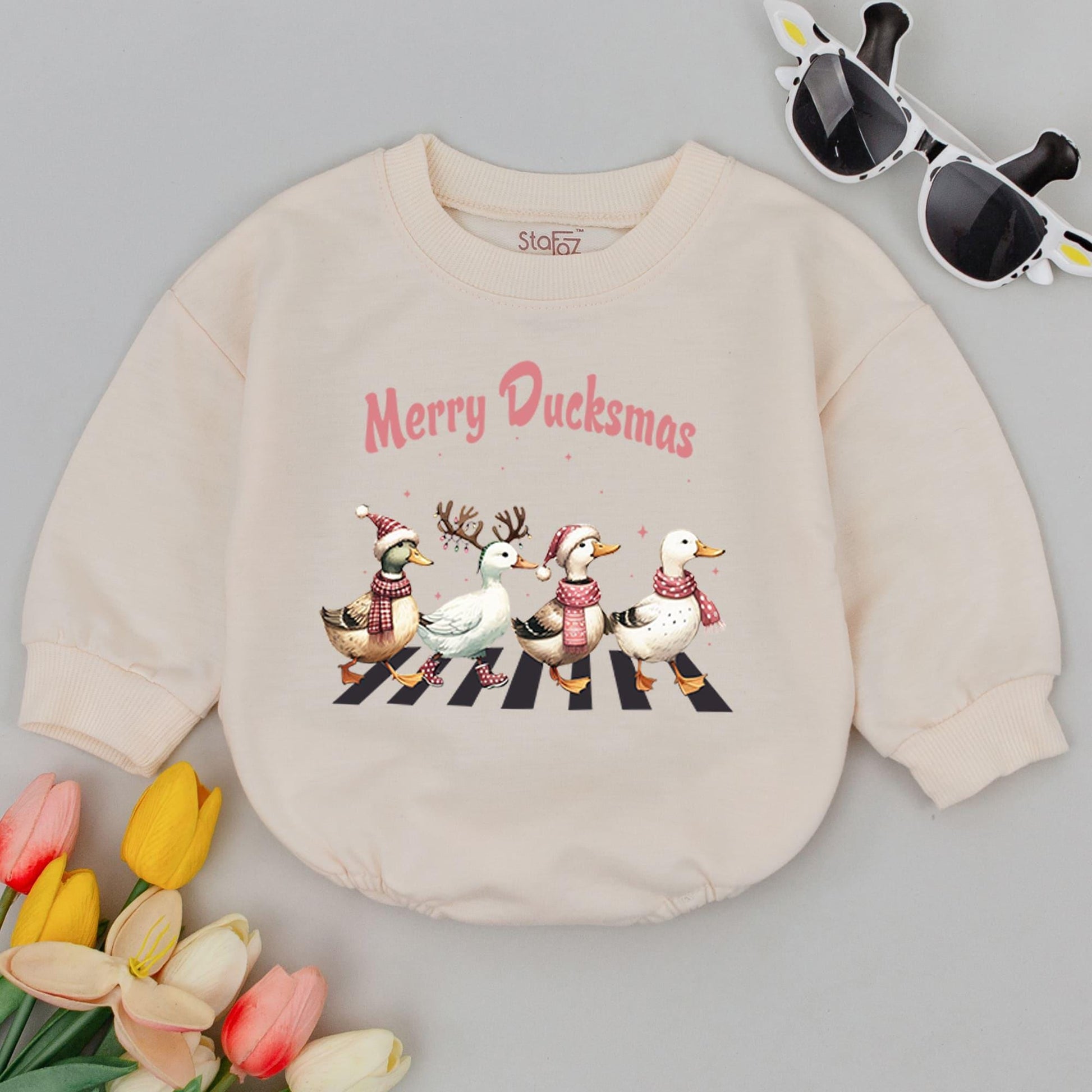 Christmas Duck Bubble Romper – Baby's First Holiday Outfit Gift