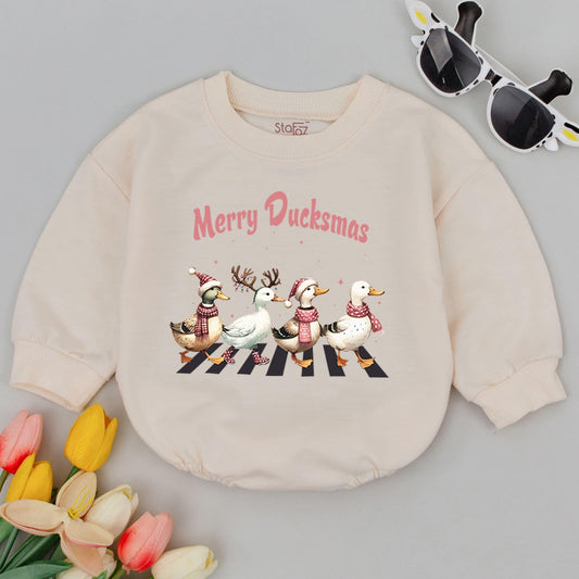 Christmas Duck Bubble Romper – Baby's First Holiday Outfit Gift