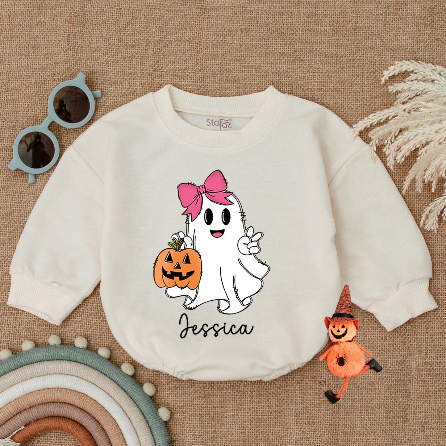 Boo Halloween Bubble Romper for Baby's First Trick or Treat Outfit