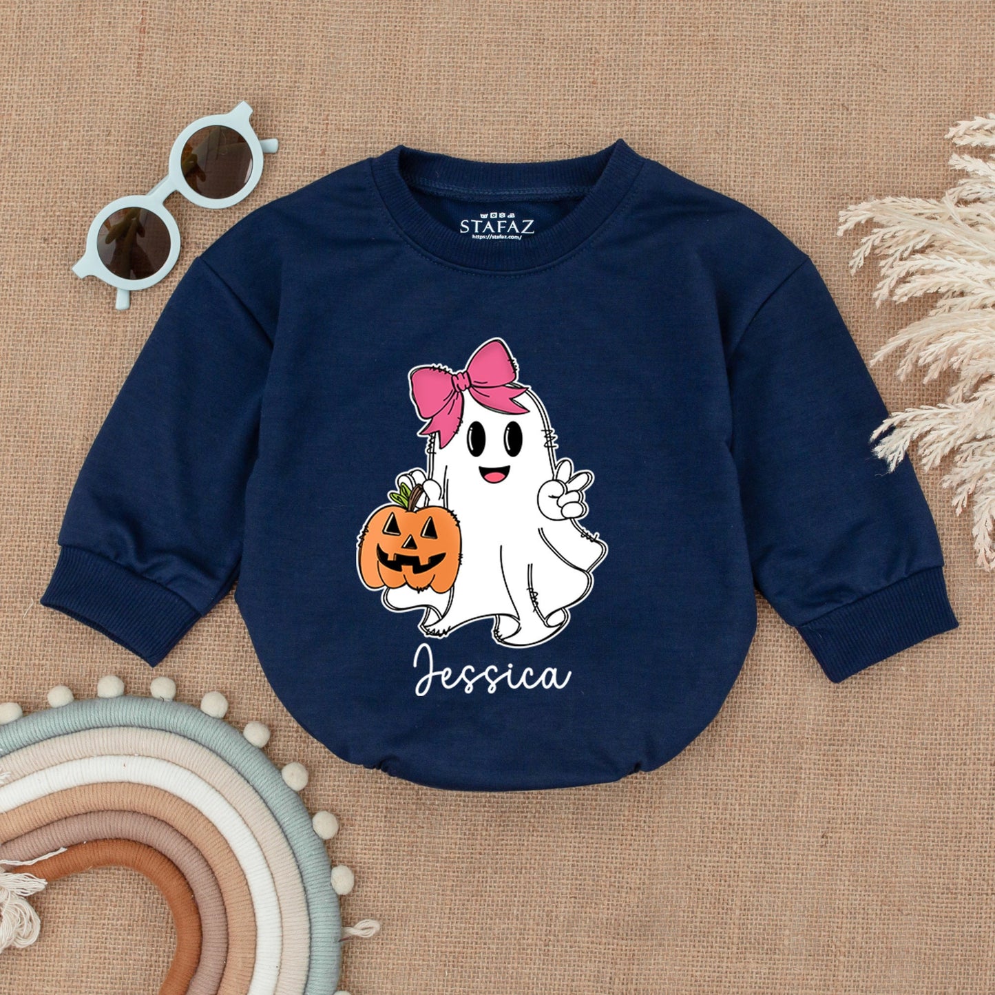 Boo Halloween Bubble Romper for Baby's First Trick or Treat Outfit