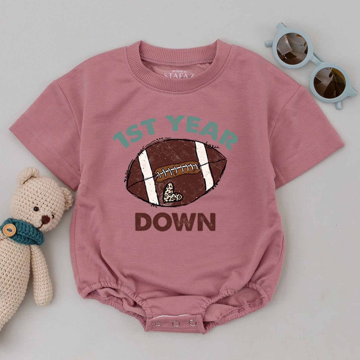 Matching 1st Birthday Football Family Shirts: DADA, MAMA, & 1ST YEAR DOWN Outfit, Sports Birthday Party, Toddler Boy & Girl