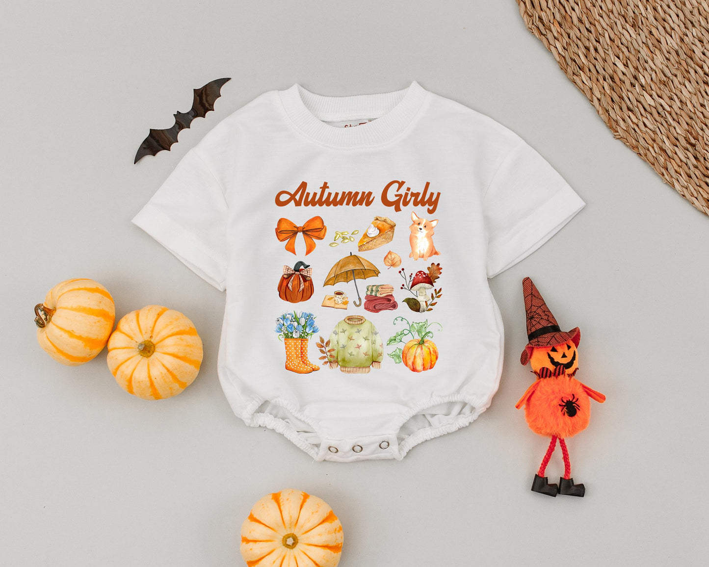 Retro Autumn Baby Romper – Perfect Fall Baby Shower Gift Outfit