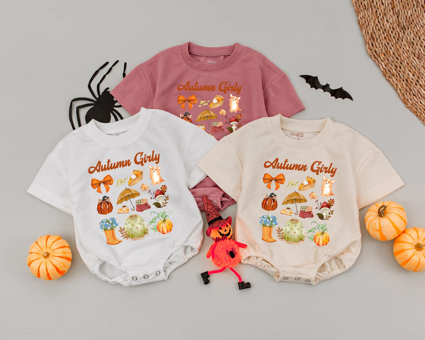 Retro Autumn Baby Romper – Perfect Fall Baby Shower Gift Outfit