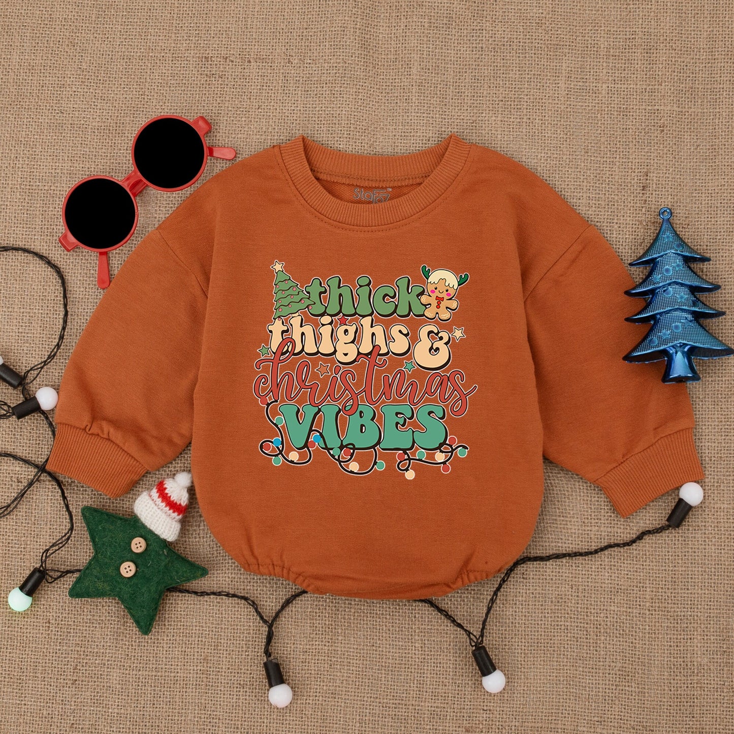 Cozy Christmas Vibes Baby Romper: First Christmas Girl Outfit Gift