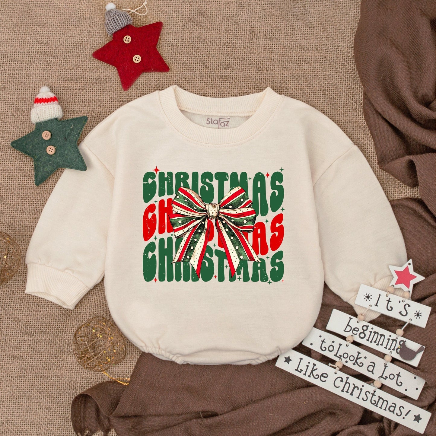 Festive Baby Romper: My First Christmas Outfit & Cozy Gift