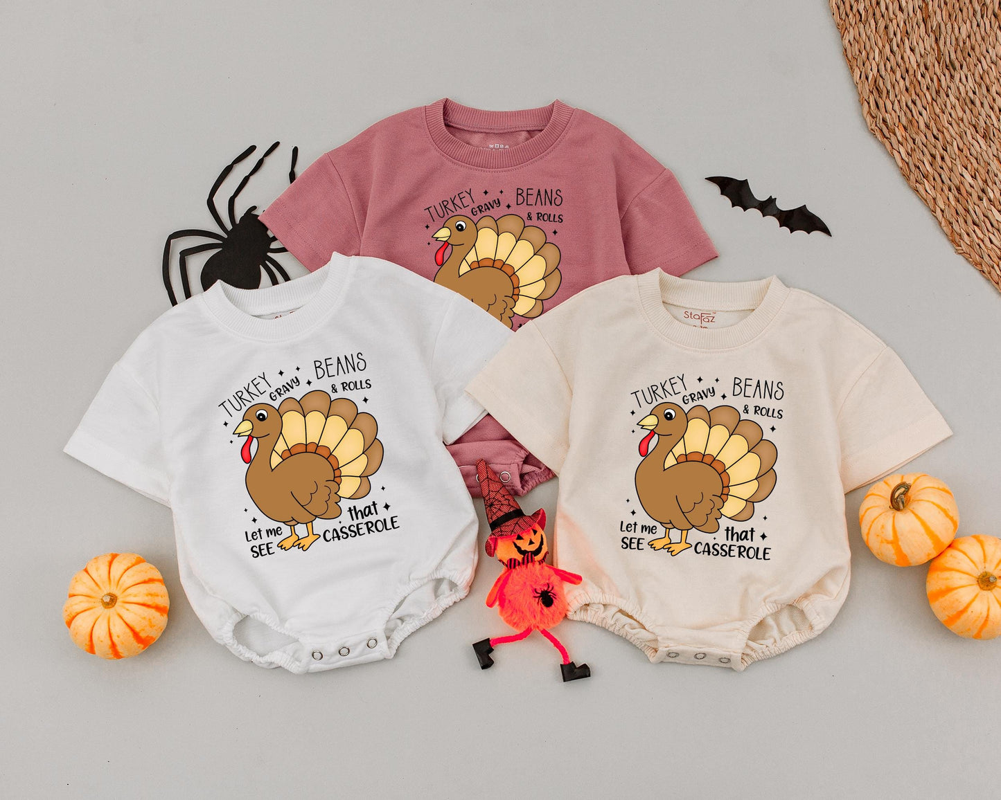 Retro Baby Romper for Thanksgiving | Fall Newborn Outfit & Gift