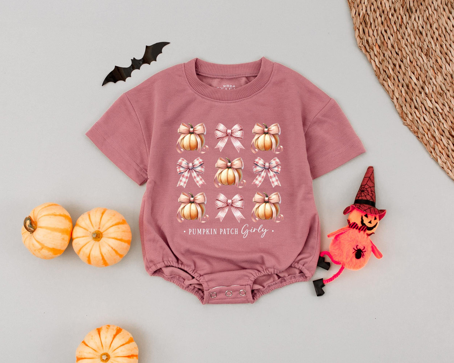 Retro Baby Girl Bubble Romper - Fall Thanksgiving Outfit Gift