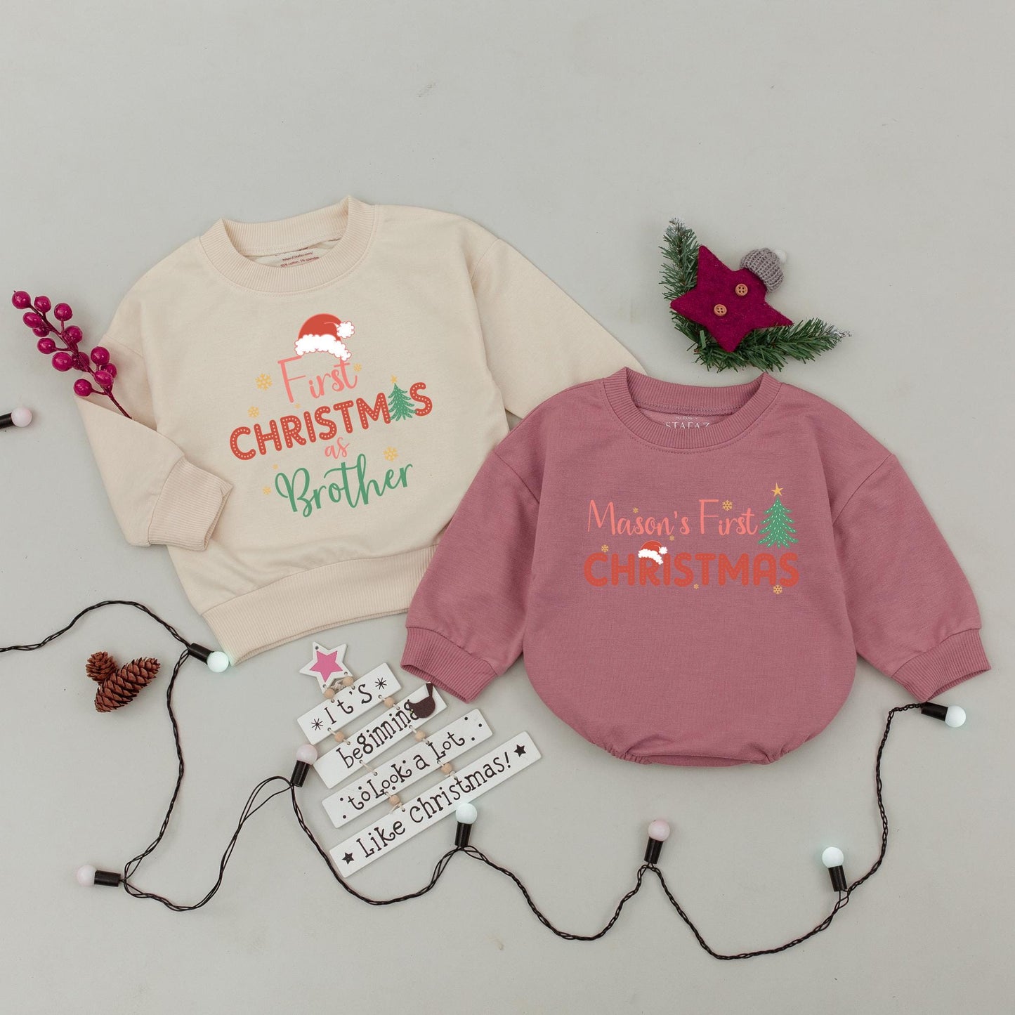 Cozy Family Christmas: Retro Sweaters, Personalized Outfits & More