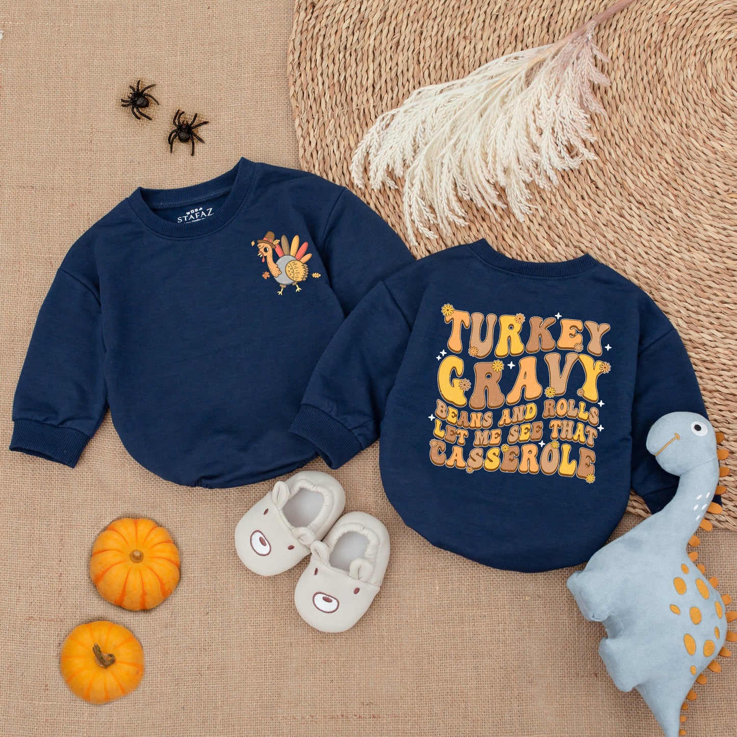 First Thanksgiving Baby Romper - Adorable Fall Outfit - Baby Shower Gift