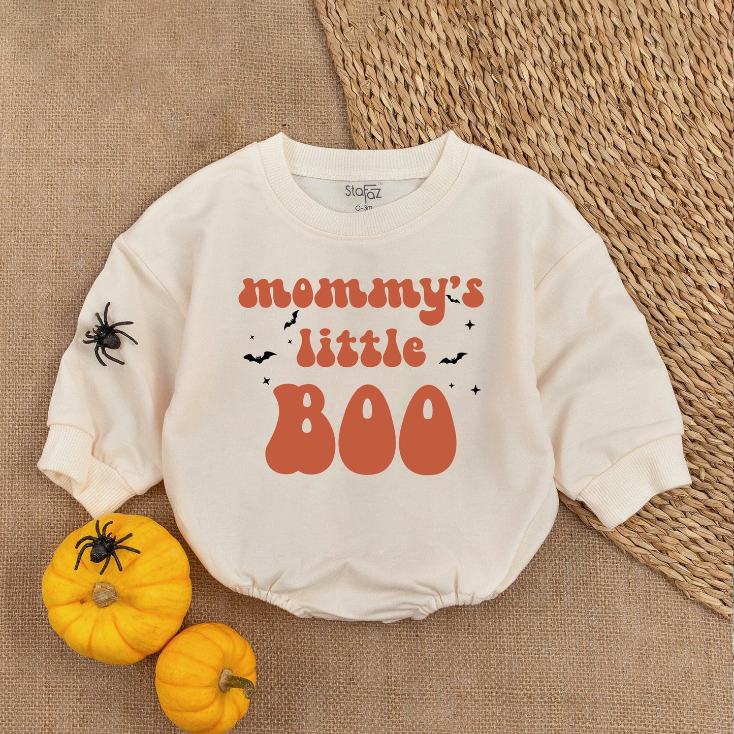 Spooky Babe Bubble Romper: Cute Halloween Bodysuit for Baby's First Fall