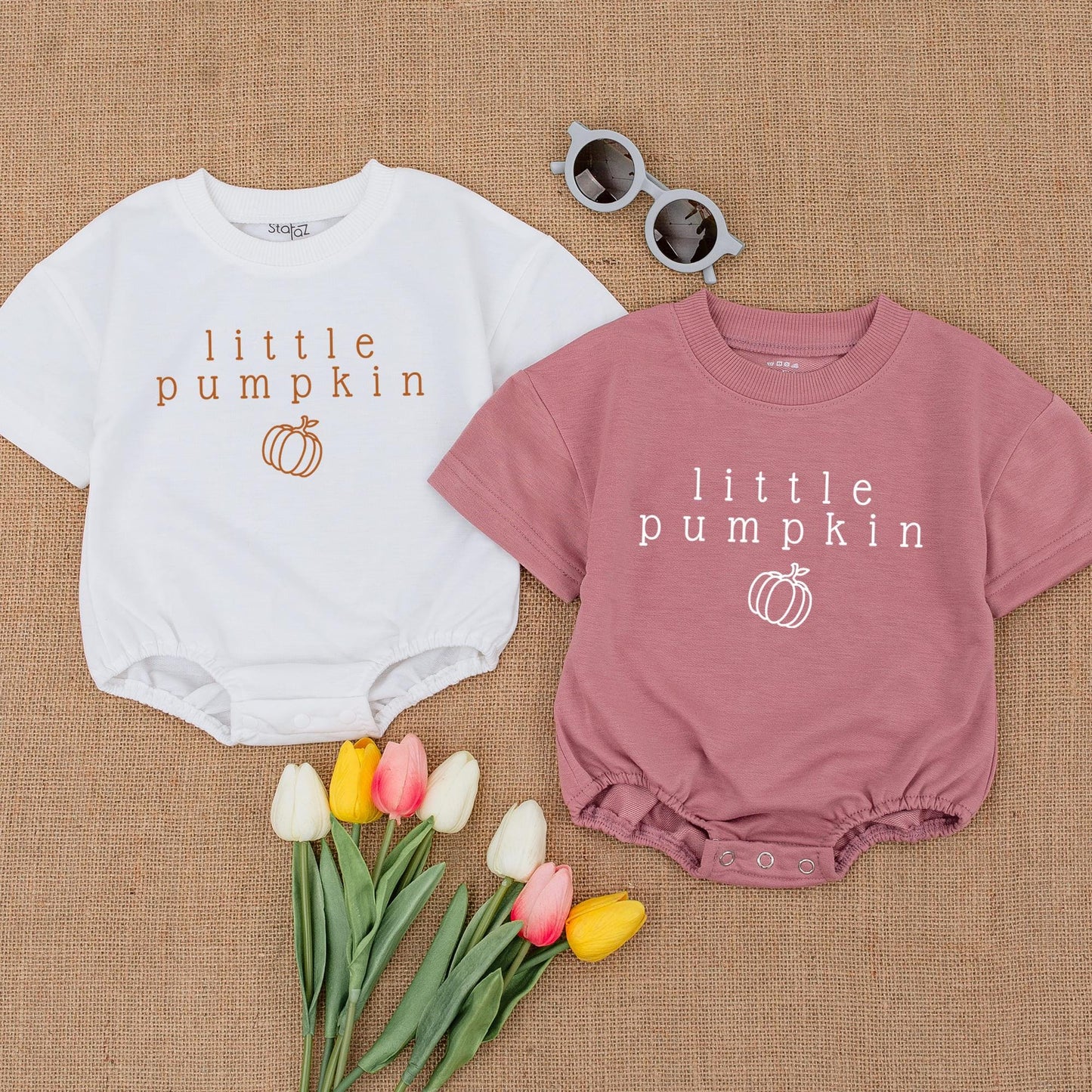 Adorable Pumpkin Autumn Baby Romper, Perfect for Fall Celebrations