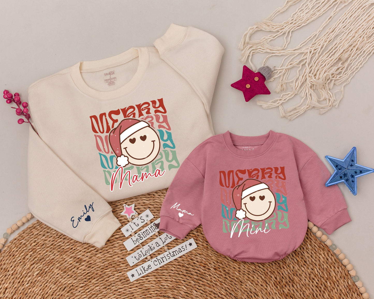 Matching Christmas Sweaters for Mom and Daughter: Festive Duo