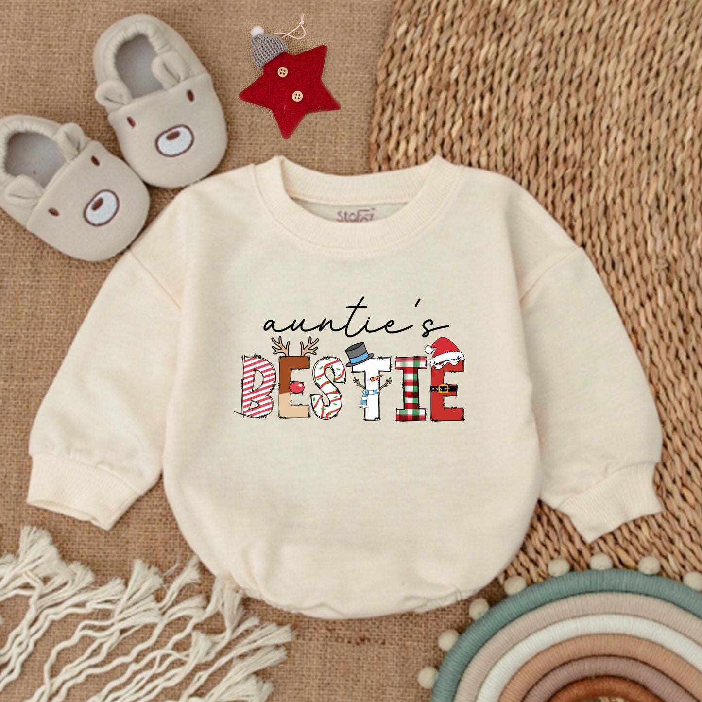 Auntie & Me Matching Sweaters: Nephew & Niece Cozy Baby Outfit