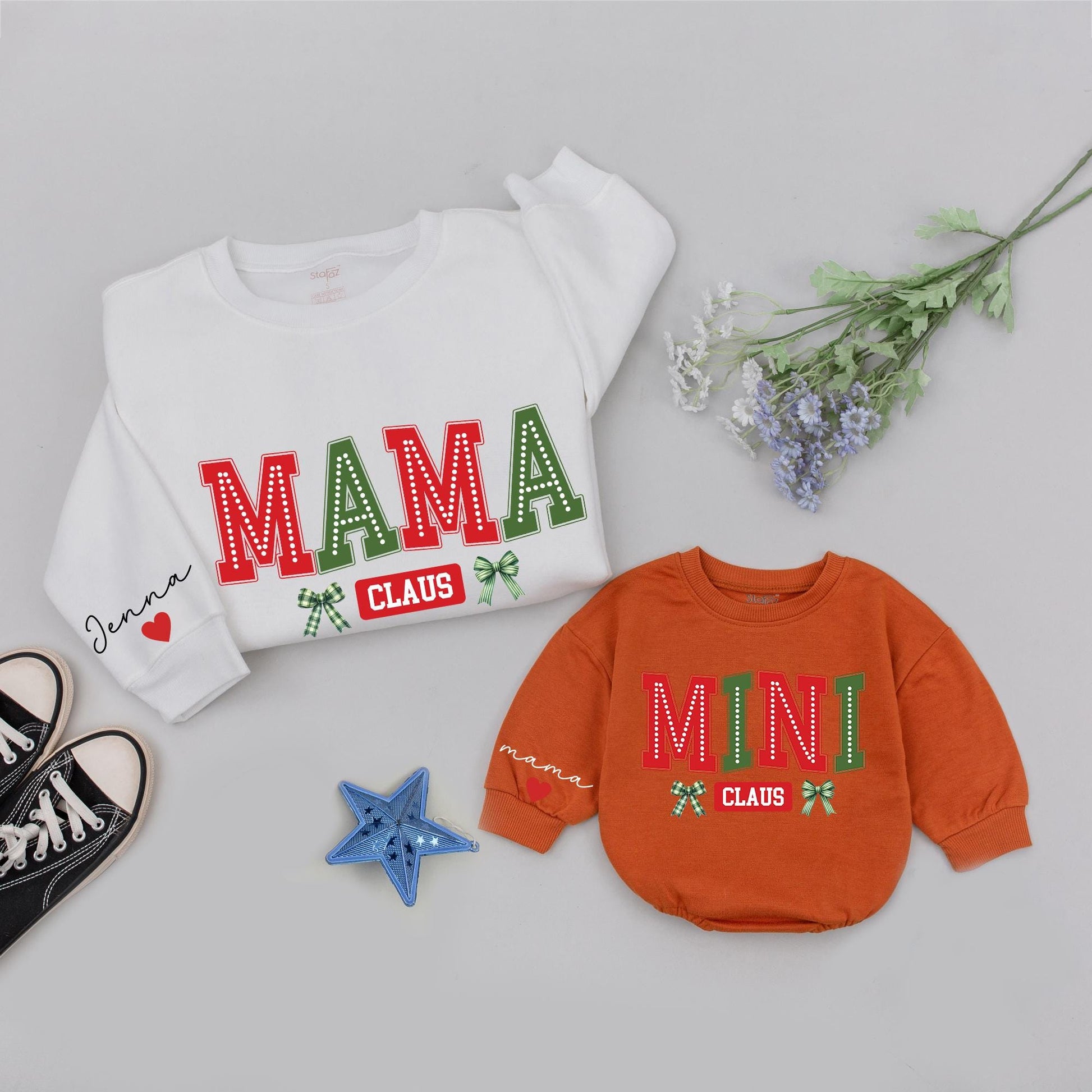 Mama & Mini Matching Christmas Sweaters, Family Holiday Outfits