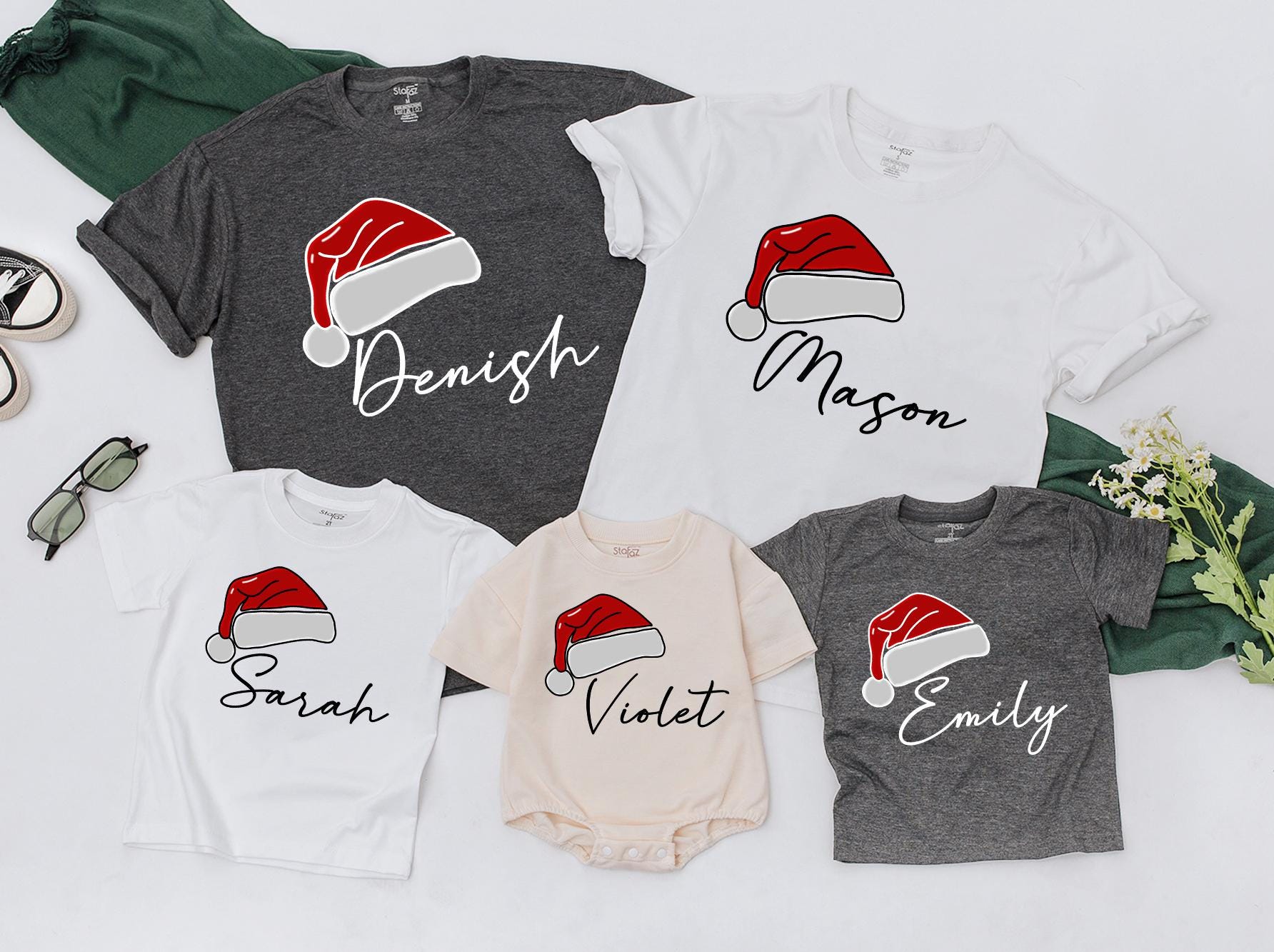 Festive Family Christmas Tees: Personalized Matching Holiday Shirts