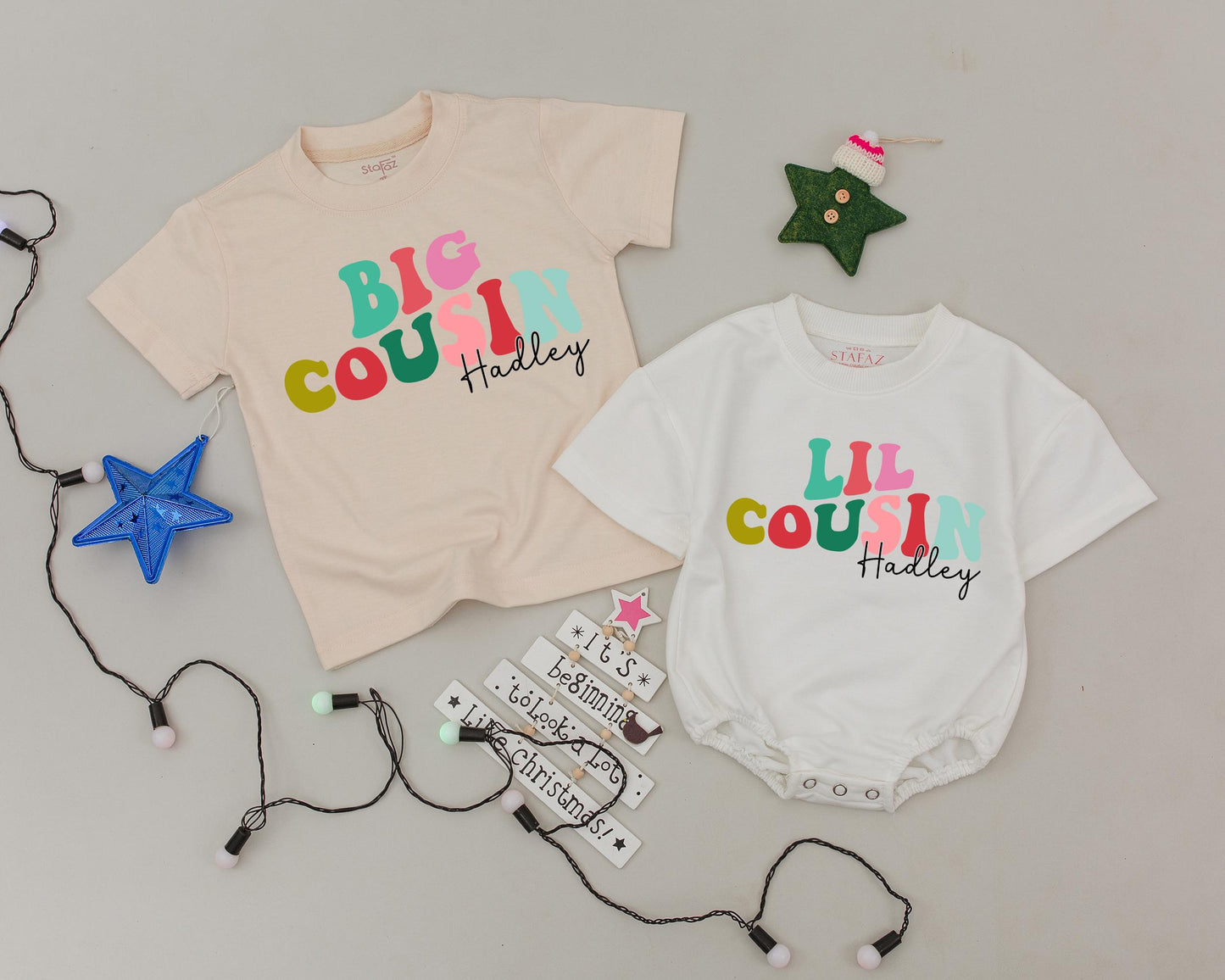 Custom Cousin Crew Shirts, Personalized Sibling Outfits for Kids