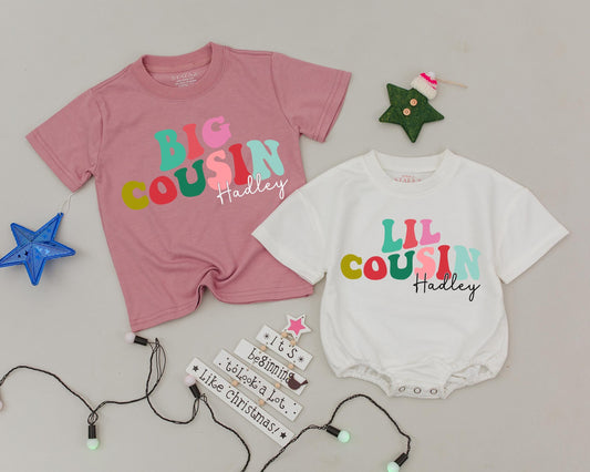 Custom Cousin Crew Shirts, Personalized Sibling Outfits for Kids
