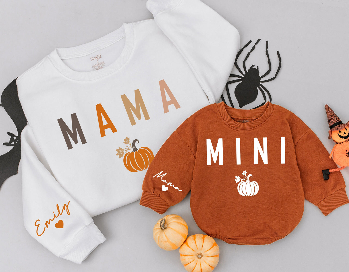 Fall Matching Sweatshirts: Mommy and Me, Personalized Thanksgiving Outfit