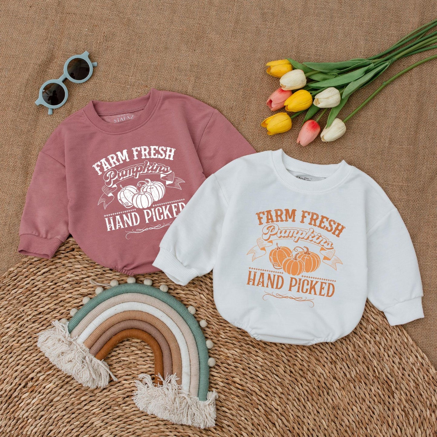 Retro Pumpkin Baby Romper: Thanksgiving Outfit & Announcement Suit