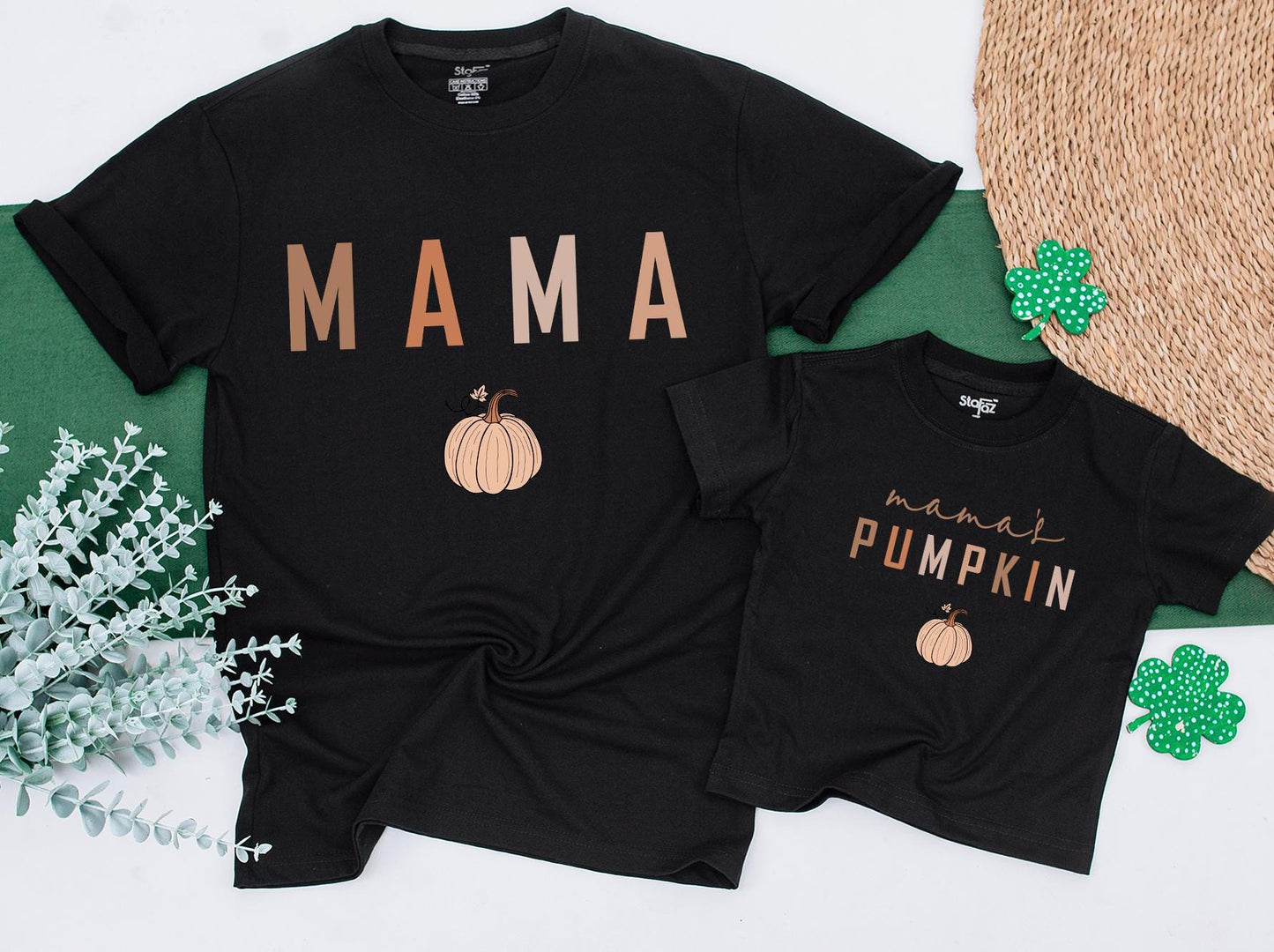 Matching Fall Pumpkin Shirts for Mama and Baby – Perfect Thanksgiving Outfit