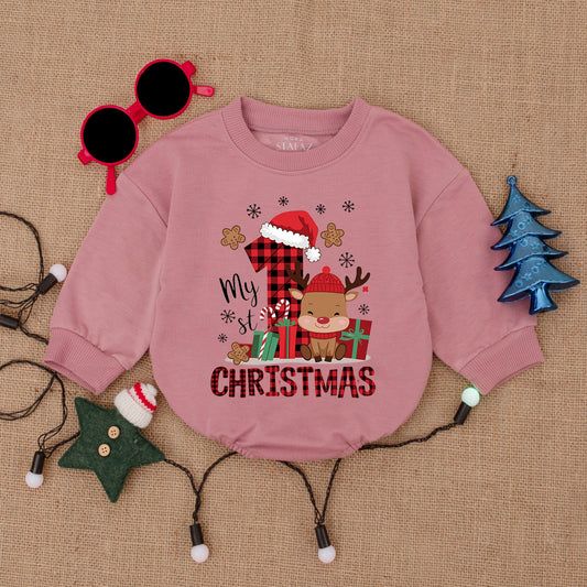 Baby's First Christmas Bodysuit: Cozy Newborn Romper Gift Idea