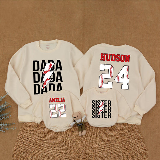 Matching Family Baseball Outfits: Custom Sweaters for Mom & Baby