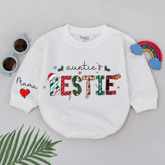 Auntie & Niece Christmas Romper – Baby Shower & Holiday Gift