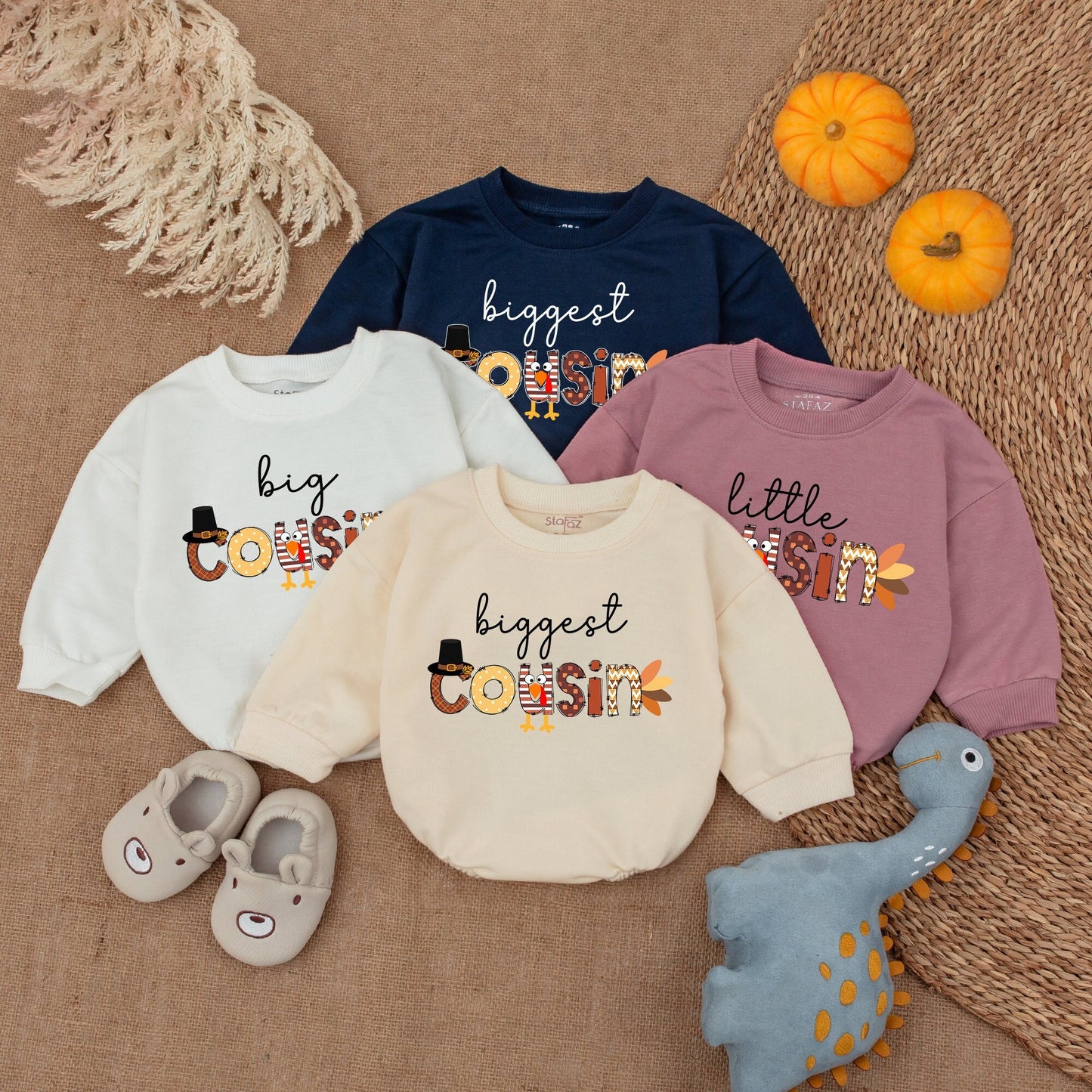 Thanksgiving Baby Romper Set - First Holiday Outfit & Fall Gift