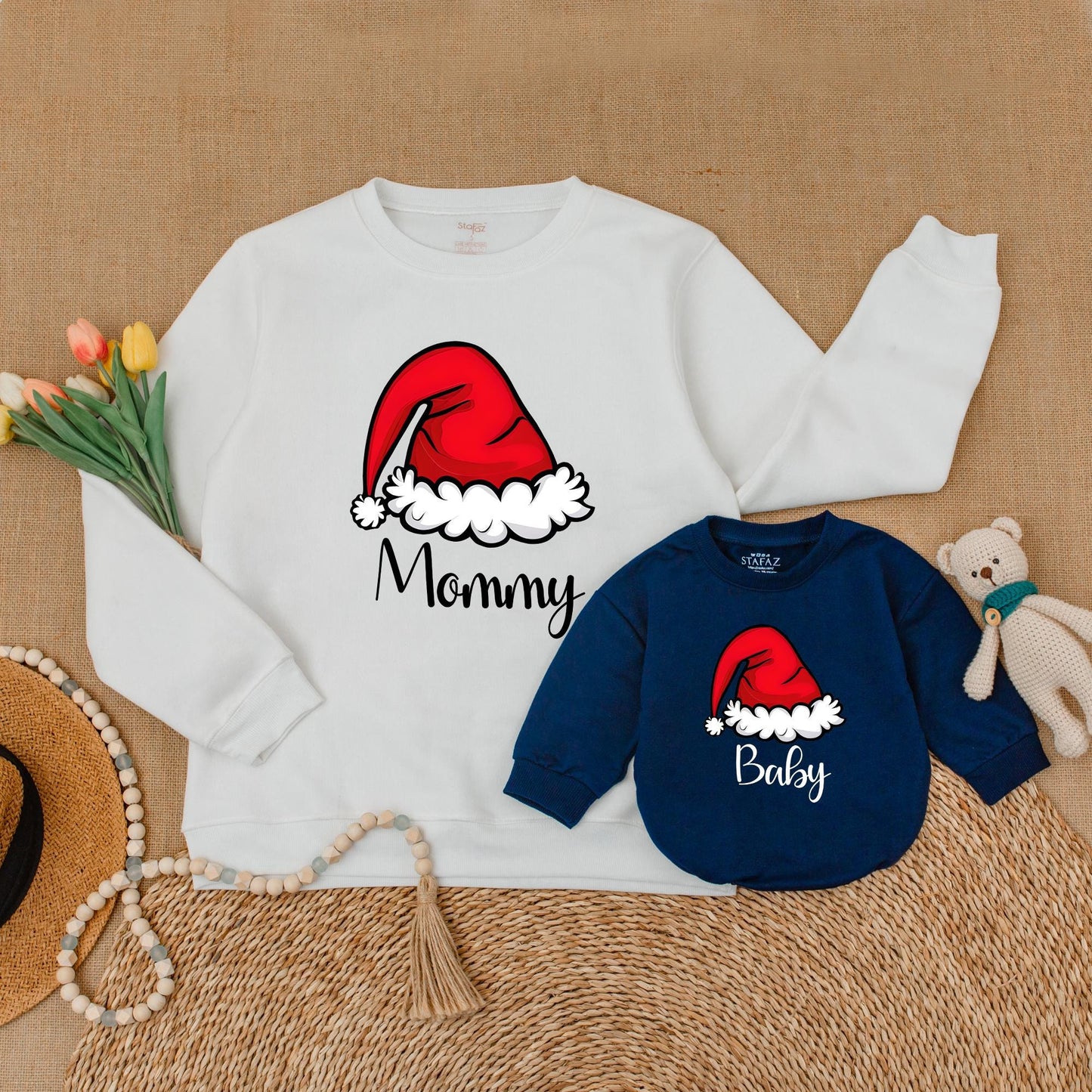 Festive Family Matching Outfits: Christmas Sweaters & Baby Rompers